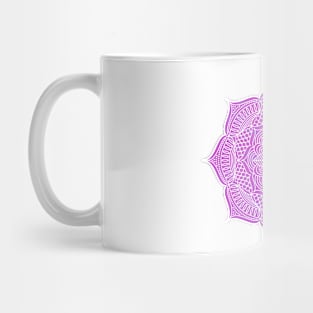 white and pink mandala Mug